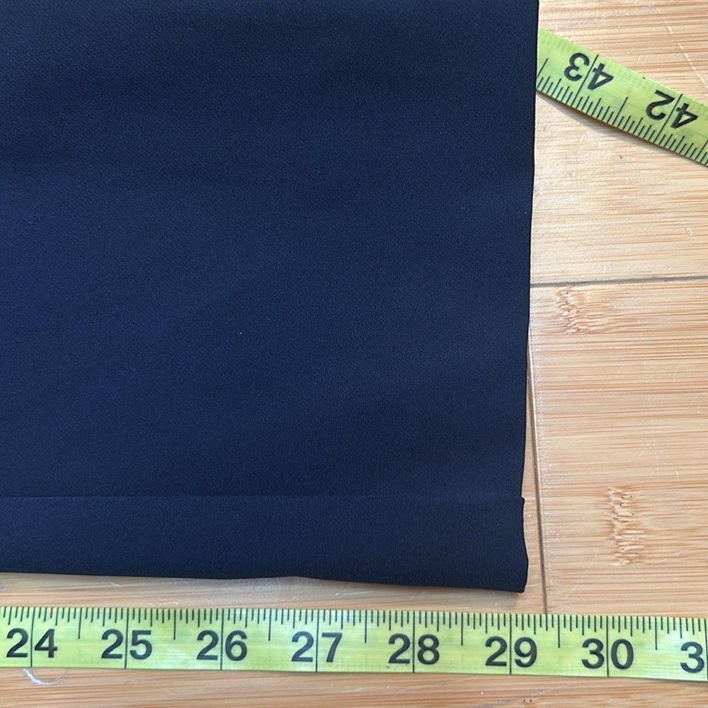 Rebecca Taylor Ava Techy Slim Ankle Crop Pants in Navy  Women’s size 10 - Picture 13 of 14
